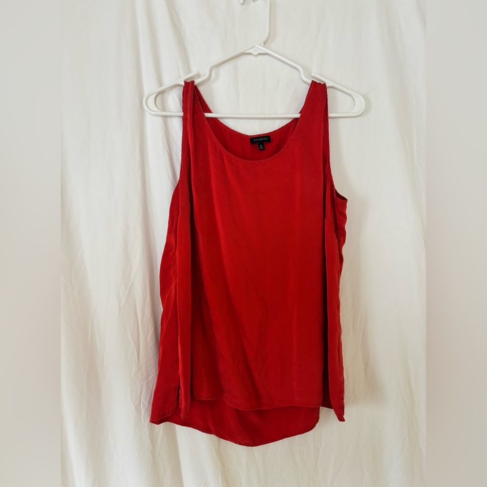 Talbots Bold Red Sleeveless Tank